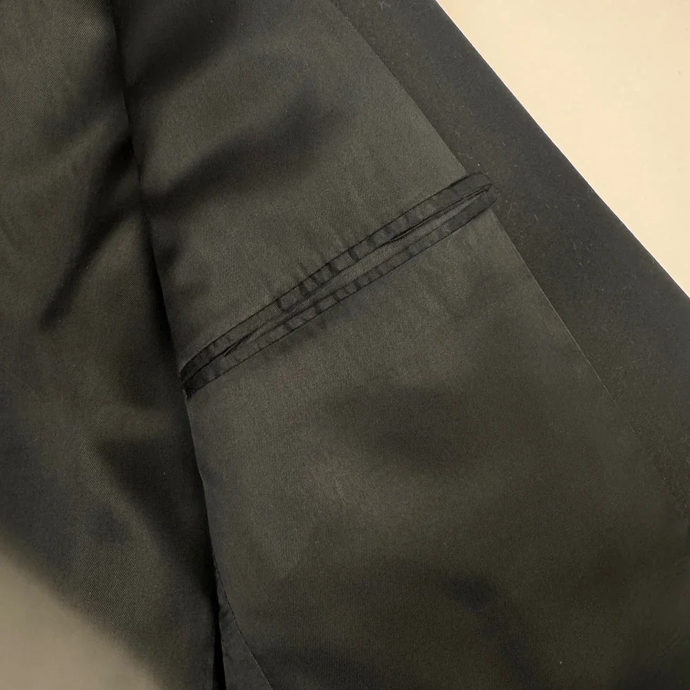 Hart Schaffner Marx Blazer Men 42R‎ Black Wool Two Button Sport Coat Dillard's